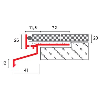 Balcony profile – DRIP PLUS (20 mm)