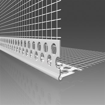 Screed corner with inside mesh PVC